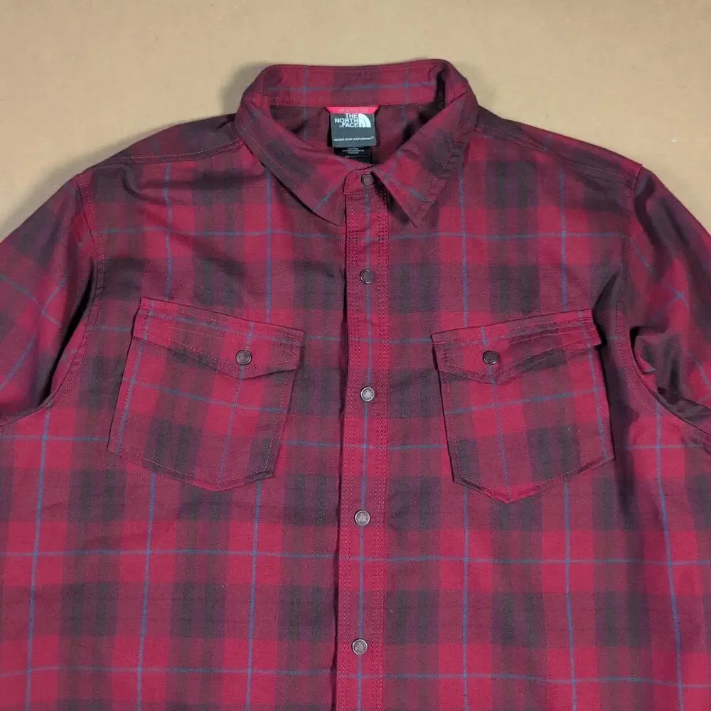 The North Face A36Q 2013 Mens L Plaid Outdoor Shirt Gorpcore Red Black